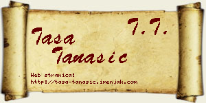 Tasa Tanasić vizit kartica